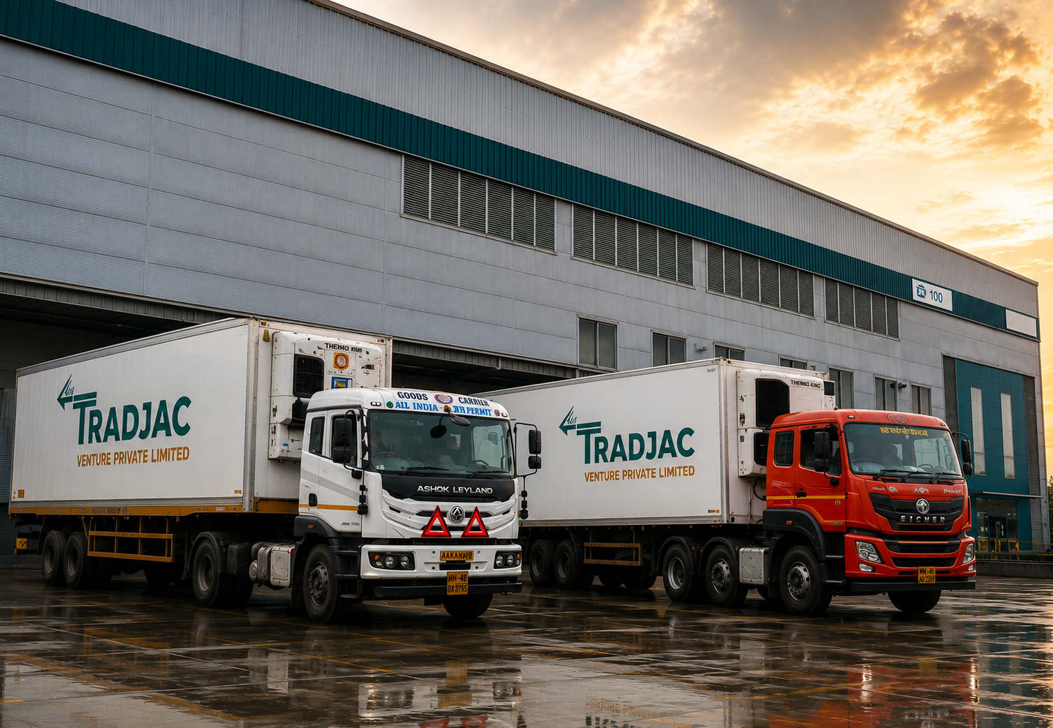 TradJac reefer fleet at warehouse